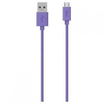 Belkin F2CU012BT2M-PUR Cable USB A Micro-USB B Púrpura