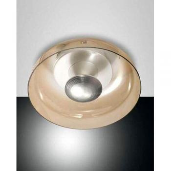 Plafón LED Vintage Ámbar 300mm 1350lm Regulable con Cristal Semiesférico