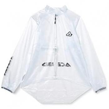 Acerbis Chubasquero Pro Rain 3.0 - Chaqueta de lluvia transparente, color blanco, talla L/XL