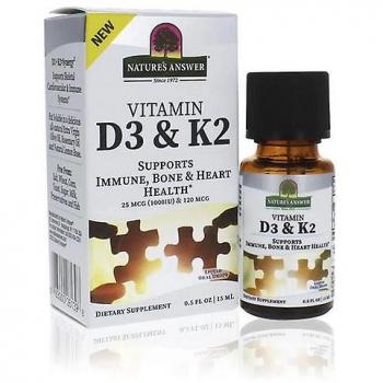 Nature's Answer Vitamin D3 & K2 Liquid Drops - 15ml