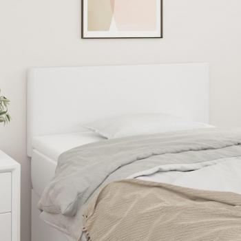 Cabecero de cuero sintético blanco 90x5x78/88 cm Vidaxl