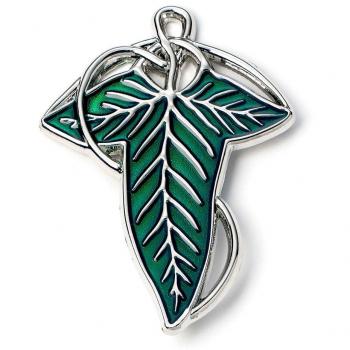 Pin de La Hoja de Lothlórien - Chapita de El Señor de los Anillos, Aleación de Zinc/Cobre/Aluminio, Talla Única, Color Azul