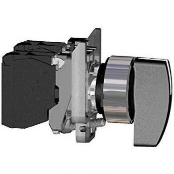 Schneider Electric XB4BJ21 Selector Negro, Mango Largo de 2 Posiciones, 22mm Diámetro de Montaje, 1 NA