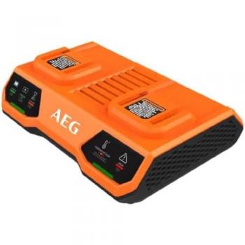 Cargador de Doble Puerto 18V AEG - Carga Simultánea, Carga 4A, Voltaje de CA 220-240 V, Compatible con baterías de 18 V de 1,5 a