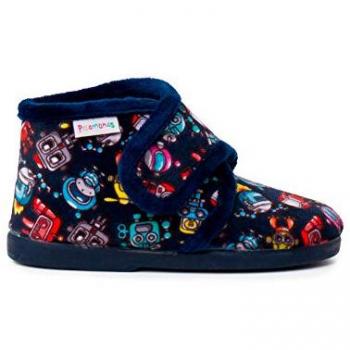 Zapatillas de Casa Cerradas para Niños con Dibujos - Talla 30 Color Azul Oscuro