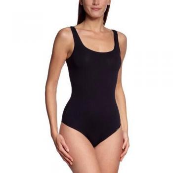 Body sin mangas Skiny de algodón, negro, talla 38