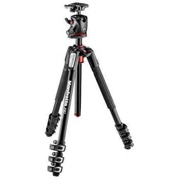 Manfrotto 190 Xpro- Kit trípode con rótula de Bola, 4 Secciones