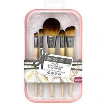 EcoTools® Start the Day Beautifully™ - Juego de brochas de maquillaje, color rosa