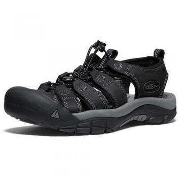 Sandalias Keen Newport H2 para Hombre, color Negro/Gris Acero, talla 45 EU