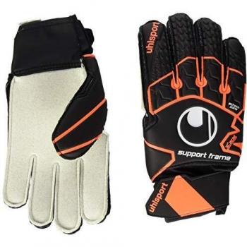 uhlsport Soft Resist SF Guantes de Portero, Unisex Adulto, Negro/Naranja