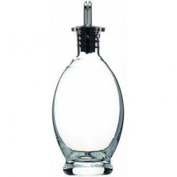 WORLD OF FLAVOURS KitchenCraft Aceitera/Vinagrera de Cristal con Dispensador Metálico 400 ml