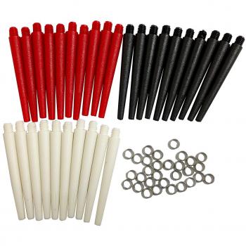 Cañas para dardos Surpass medianas, de nailon MATERIAL especial, 48 mm 3 colores 30 unidades