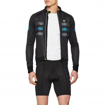 Ale PRR Strada Chaqueta Racing con Windtex, Hombre, Negro / Turquesa, L