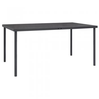 vidaXL Outdoor Dining Table Anthracite 150x90x74 cm Steel