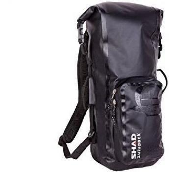SHAD W0SB25 Rear Backpack SW25 Bolsa Blanda para Motocicleta, Resistente al Agua, Color Negro
