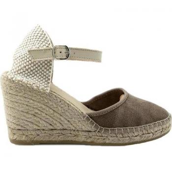 Sandalias de Mujer Natural World 50-Cuña Yute 8 cm Tira Enzim Beige
