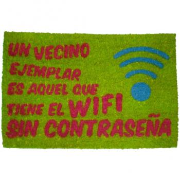 koko doormats 135046 Felpudo con diseño wi-fi, Coco, 60 x 40 cm