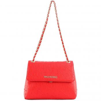 Valentino by Mario Valentino Red Polyethylene Shoulder Bag with Chain Handles, ONE SIZE