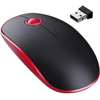 VicTsing Ratón Inalámbrico Delgado Mini 2.4G con Receptor Nano, Tecla Silenciosa y Preciso, 1600 dpi, Ordenador Portátil/PC/Tableta