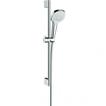 Hansgrohe 26582400 Croma Select E 110 Vario set de ducha, 0,65m, 3 tipos de chorro, blanco/cromo