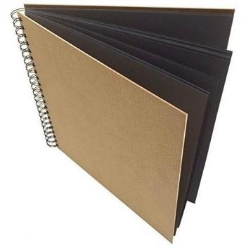Artway Enviro - Cuaderno de cartulinas Negras - 100% Reciclado - 270 gsm - Cuadrado y Grande - 285 x 285 mm - 30 Hojas