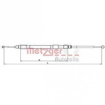 Metzger 10.4157 Cable de accionamiento, freno de estacionamiento