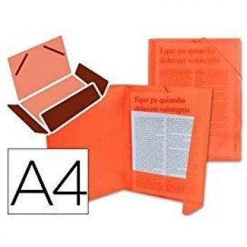 CARPETA BEAUTONE GOMAS SOLAPAS 34960 POLIPROPILENO DIN A4 ROJA TRANSPARENTE