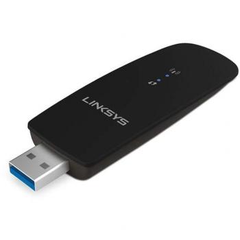 Linksys WUSB6300 AC1200 Dual-Band USB 3.0 Adapter, Wireless-AC, Up to 867Mbps on 5GHz + 300Mbps on 2.4GHz, Black
