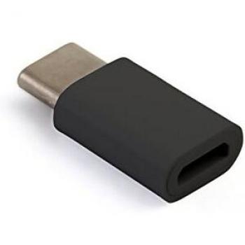 Muvit MUADP0013 - Adaptador Micro USB a Tipo C, Color Negro