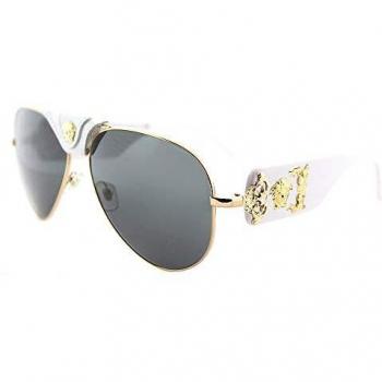 VERSACE Men's 0VE2150Q 134187 62 Sunglasses, Gold/Gray