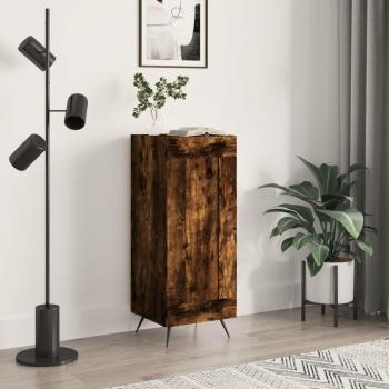 Aparador de Madera de Ingeniería 34,5x34x90 cm en color Roble Ahumado - Mueble de Almacenaje para Salón, Buffet, Armario Auxiliar y Armario de Almacenamiento