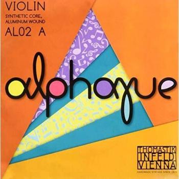 Thomastik Cuerda Suelta para Violín Alphayue 4/4 La, Escala 325mm/12.8 Pulgadas, Núcleo Sintético, Entorchado de Aluminio