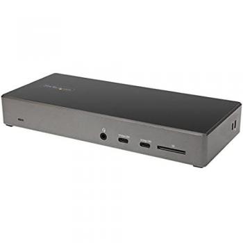 StarTech.com Triple 4K Monitor USB-C Docking Station with 100W Power Delivery, DP 1.4 Alt Mode & DSC, 2x DisplayPort 1.4, HDMI 2.0, 6x
