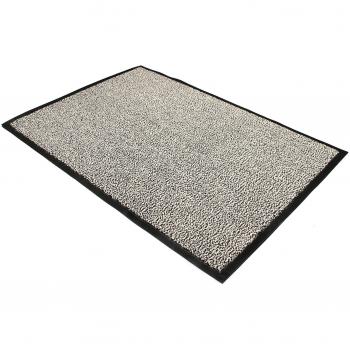 Floortex Doortex - Felpudo para interior con revestimiento antideslizante, Negro y Blanco, 60 x 90 cm