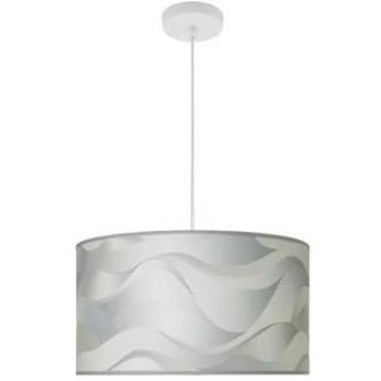 Colgante Moda 2xe27 Blanco/Ola Gris con Difusor 40x40cm