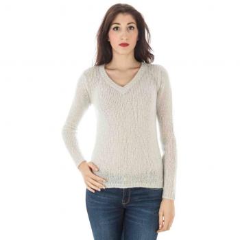 Fred Perry Classic V-Neck Wool Sweater - White, Female, Size: S
