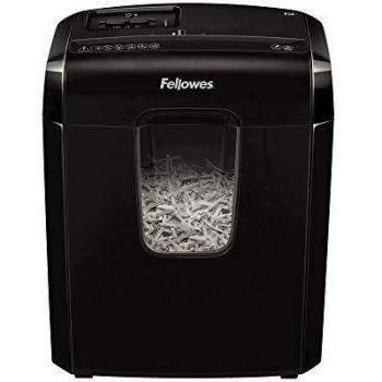 Fellowes 6C - Destructora trituradora de papel, corte en partículas, 6 hojas, negro