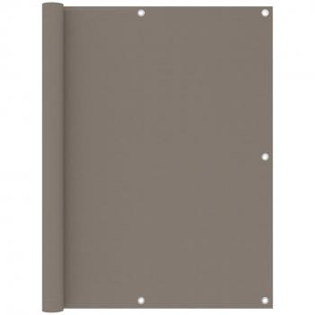 Toldo para balcón Día y Noche de tela oxford gris taupé 120x300 cm