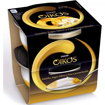 Oikos Yogur Griego con Vainilla y Piña - 2 unidades