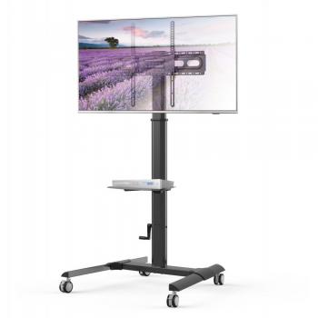 Trolley de Suelo con Estante para Televisores LCD/LED/Plasma de 32-70 hasta 40kg, Negro