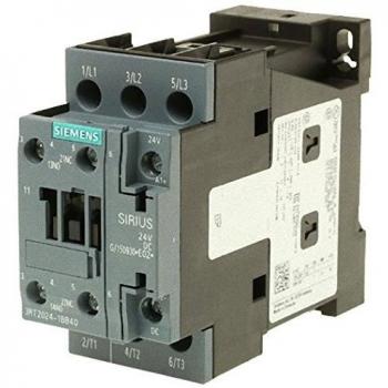 Contactor Siemens Sirius S0 12A 3 polos 1NO+1NC 24VDC 3RT20241BB40
