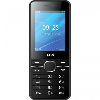 AEG M1250 - Móvil Libre Dual SIM con Pantalla de 2.4, Bluetooth, Cámara y Flash - Negro
