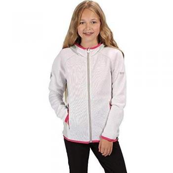 Regatta Dissolver II Extol - Forro Polar con Capucha para niños, Infantil, Color White/Light Steel, tamaño 7-8