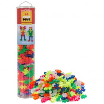 Plus-Plus Tubo de Construcción Neon Mix - 240 Piezas Fluorescentes