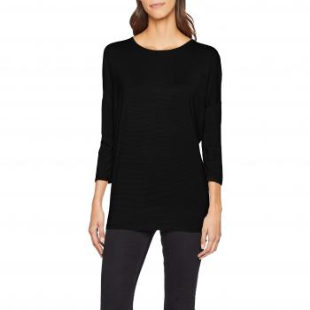 PIECES Pcminna 3/4 Lurex Top Noos, Camisa Manga Larga para Mujer, Negro Detail:Lurex Black, 42
