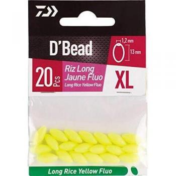 Daiwa - Fishing Beads Rice Shape Long Yellow Fluo - PE361514