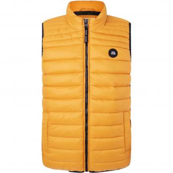 Pepe Jeans Men's Balle Vest - Casual Sleeveless Nylon in Yellow (S)