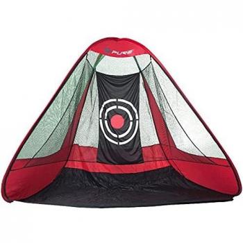 Pure2Improve P2I500010 Red Triangular para Práctica de Golf, Unisex-Adult, Blanco/Negro/Rojo, Talla única