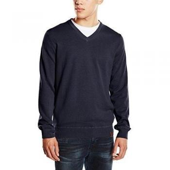 camel active V-NECK 1/1-Jersey Hombre,  
 Blau