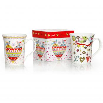 Ritzenhoff & Breker Carino Pocillo de Café, Set de 2, en Paquete de Regalo, Taza de Café, Porcelana, 350 ml, 38200